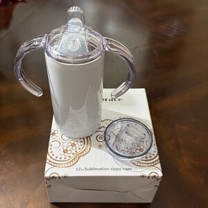 Zonegrace sublimation White Sippy Cup